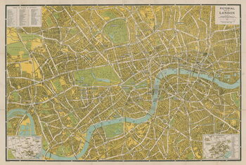 Konsttryck Pictorial Map of London