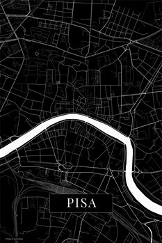Mapa Pisa black