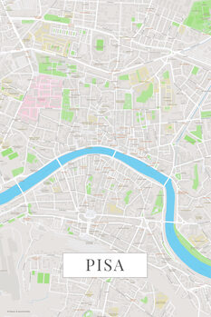 Mapa Pisa color