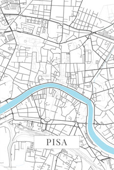 Mapa Pisa white