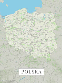 Mapa Polska color