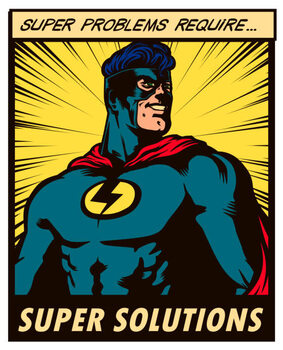 Művészi plakát Pop art comic book style superhero