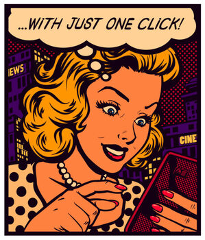 Művészi plakát Pop art vintage comics style woman