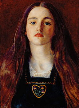Konsttryck Portrait of a Girl, 1857