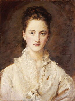 Reprodukcja Portrait of the Artist's Daughter, Mary, half length, 1875-76