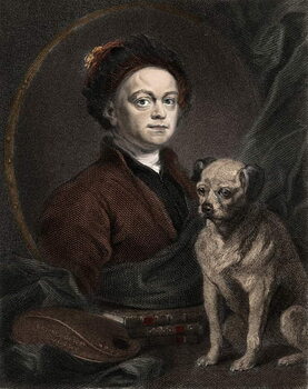 Reprodukcja Portrait of William Hogarth, 1697-1764, English artist