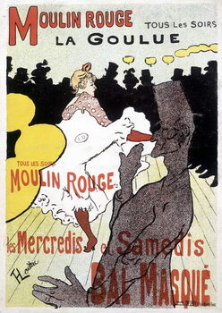 Reprodukcija umjetnosti Poster for Moulin Rouge and La Goulue