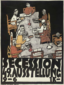 Poster for the Vienna Secession, 49th Exhibition, Die Freunde, 1918 Reproduction de Tableau