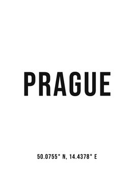 Ilustracija Prague simple coordinates
