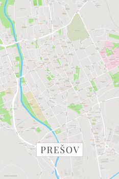 Mapa Presov color