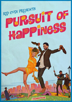 Kunstafdruk pursuit of happiness