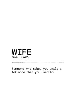 Ilustrácia Quote Wife Smile