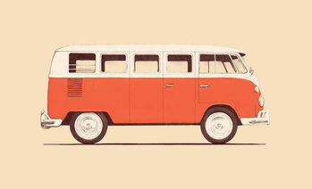 Kunstdruk Red Van, 2023