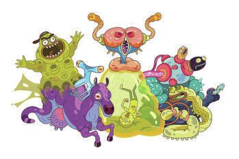 Művészi plakát Rick & Morty - Monsters