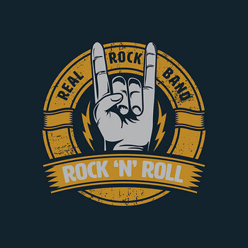 Umelecká tlač rock and roll graphic for t-shirt,tee