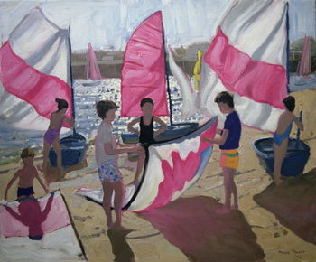 Kunstdruk Sailboat, Royan, France, 1992