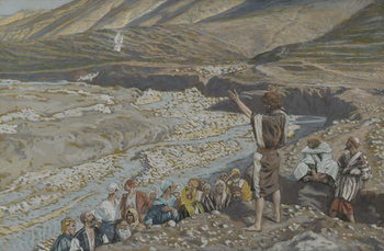 Reproducción de arte Saint John the Baptist sees Jesus from Afar, illustration from 'The Life of Our Lord Jesus Christ'