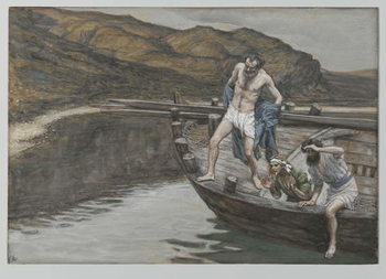 Reprodukcja Saint Peter Alerted by Saint John to the Presence of the Lord Casts Himself into the Water
