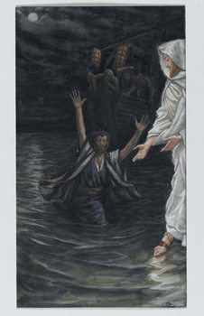 Artă imprimată Saint Peter Walks on the Sea