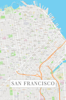 Stadtkarte San Francisco color