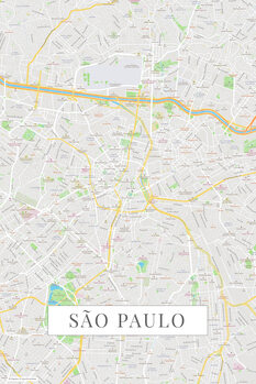 Mapa Sao Paulo color