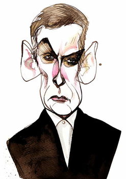 Reproducción de arte Scottish actor and film director Peter Capaldi ; caricature