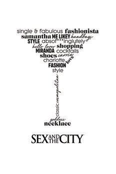 Umělecký tisk Sex and The City - Typographic