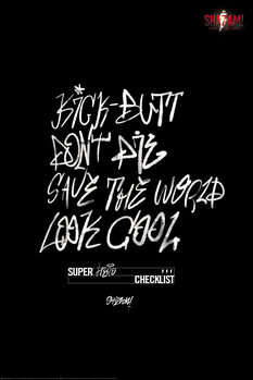 Művészi plakát Shazam - Superhero checklist