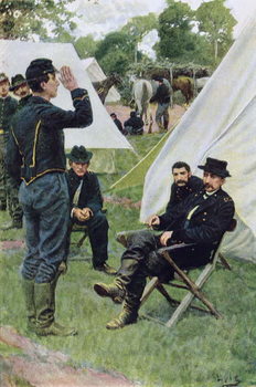 Reproducción de arte Sheridan's First Interview with Rowand, illustration from 'Rowand' by William Gilmore Beymer, pub. in Harper's Weekly, June 1909