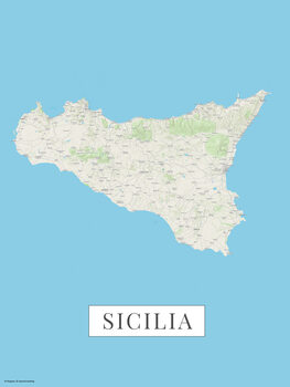 Mapa Sicilia color
