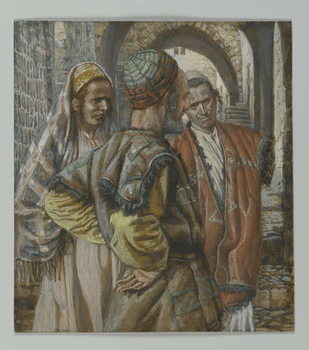Reproducción de arte Simon the Cyrenian and His Two Sons Alexander and Rufus, illustration from 'The Life of Our Lord Jesus Christ', 1886-94