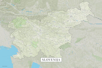 Mapa Slovenija color