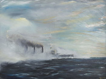 Konsttryck SMS Emden 'The Swan of the East' 1914, 2011,