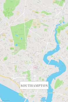 Mapa Southampton color