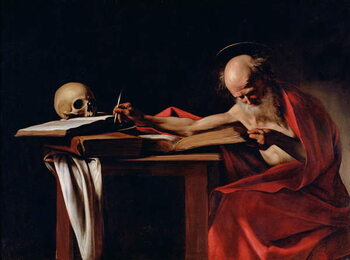 Konsttryck St Jerome Writing, c.1605