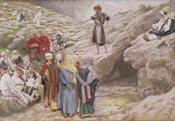 Reproducción de arte St. John the Baptist and the Pharisees, illustration for 'The Life of Christ', c.1886-96