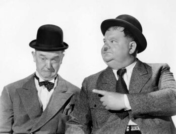 Umelecká fotografie Stan Laurel &nd Oliver Hardy - The Big Noise