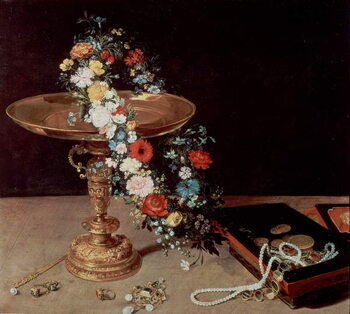 Konsttryck Still life with wreath
