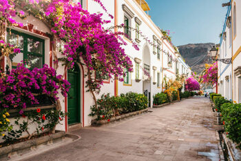 Kunstfoto Street in Mogán, Gran Canaria, Spain