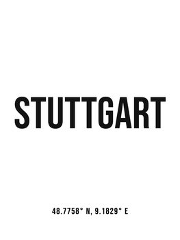 Ilustratie Stuttgart simple coordinates