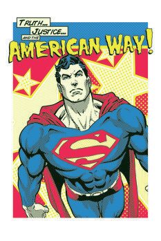 Konsttryck Superman - American Way