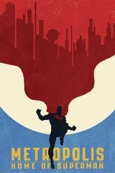 Poster de artă Superman Core - Metropolis