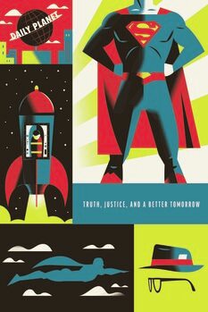 Poster de artă Superman - Truth and justice