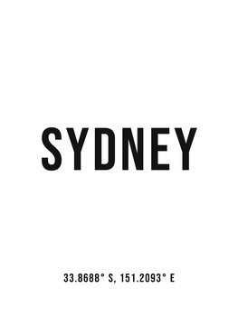 Illustration Sydney simple coordinates