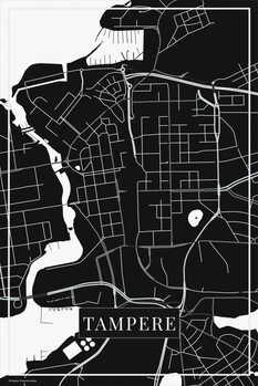 Mapa Tampere black