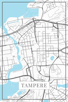 Mapa Tampere white