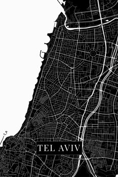 Mapa Tel Aviv black