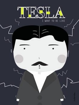 Konsttryck Tesla