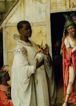 The Adoration of the Magi: detail of King Balthazar from the central panel of the triptych, 1510 Reproduction de Tableau