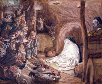 The Adoration of the Shepherds, illustration for 'The Life of Christ', c.1886-94 Reproduction de Tableau